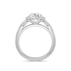Vicky 18k White Gold Pear Halo