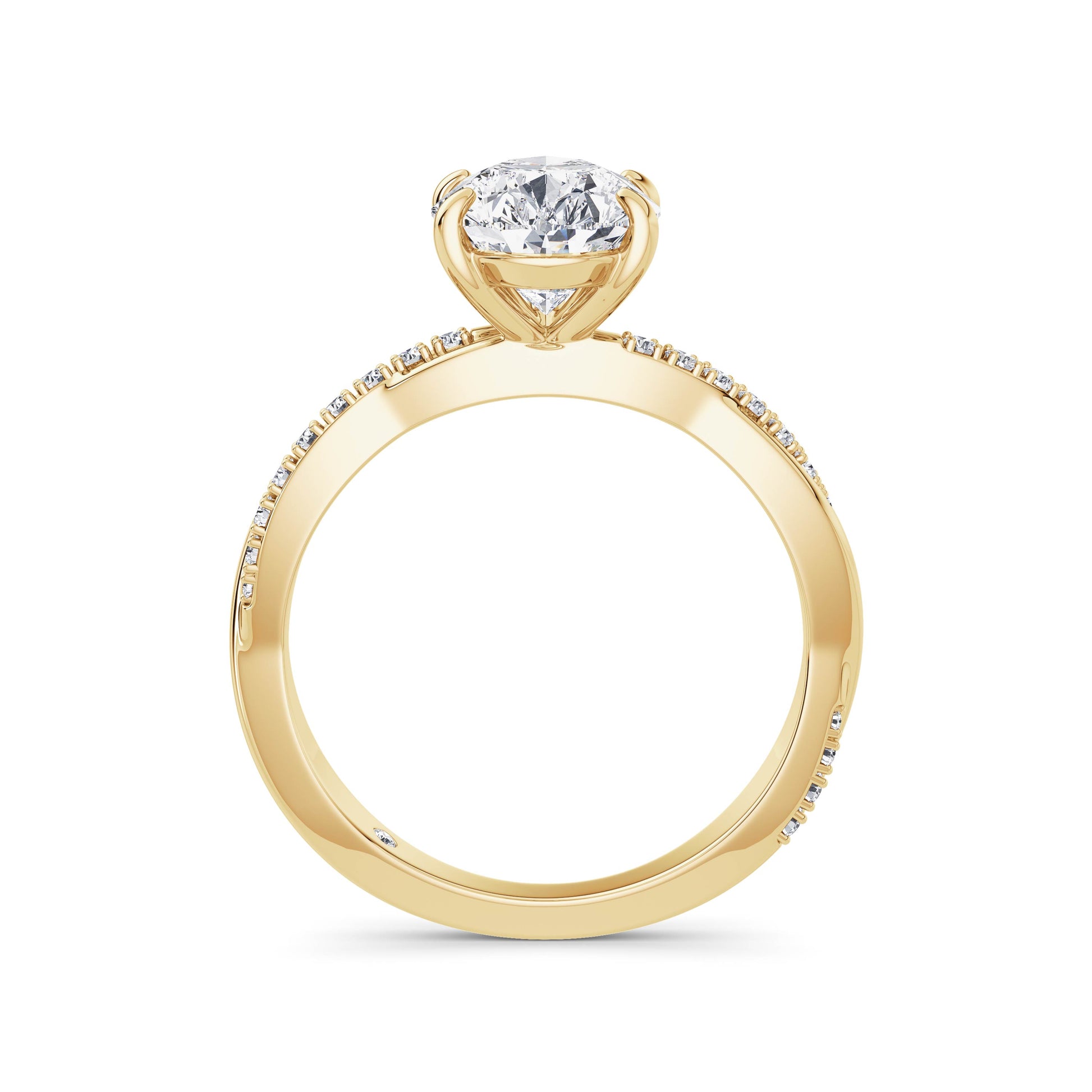 Vicky 18k Yellow Gold Pear Diamond Band