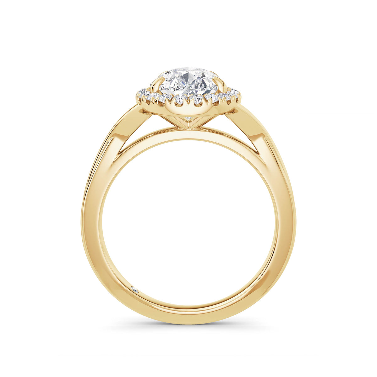 Vicky 18k Yellow Gold Pear Halo