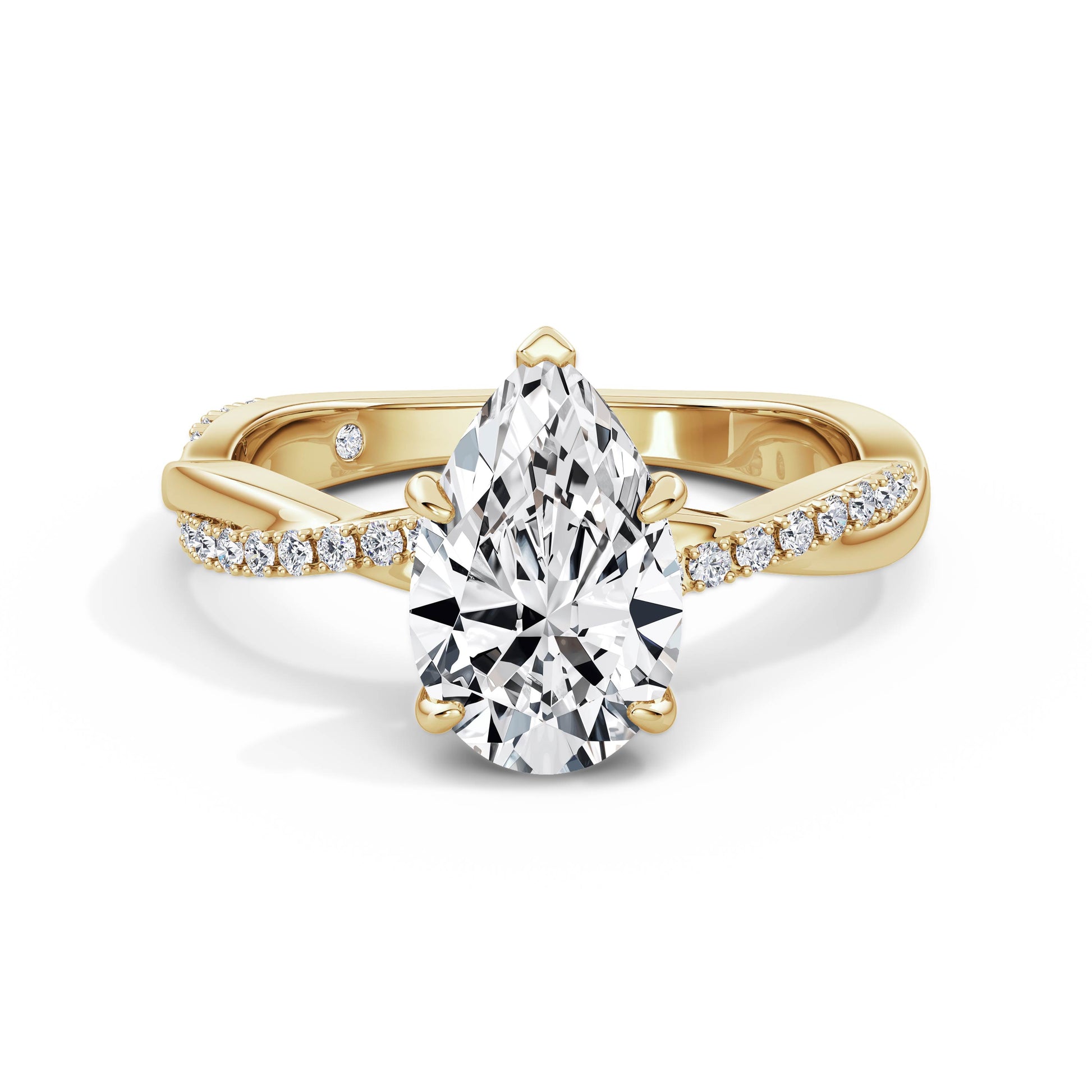 Vicky 18k Yellow Gold Pear Diamond Band