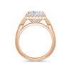 Vicky 18k Rose Gold Princess Halo