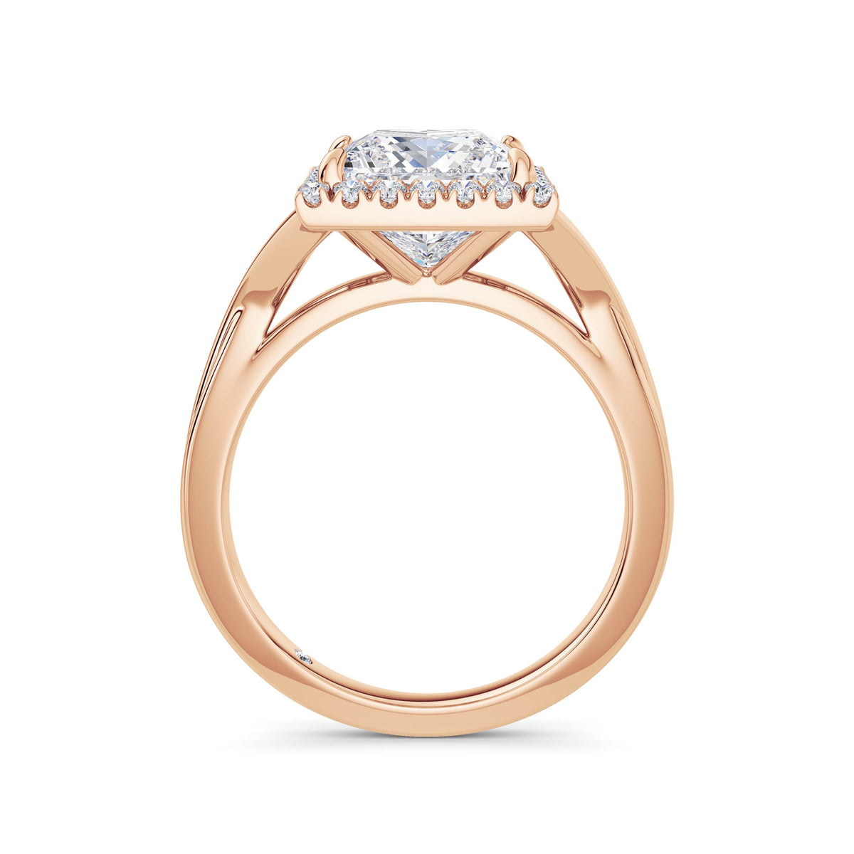 Vicky 18k Rose Gold Princess Halo
