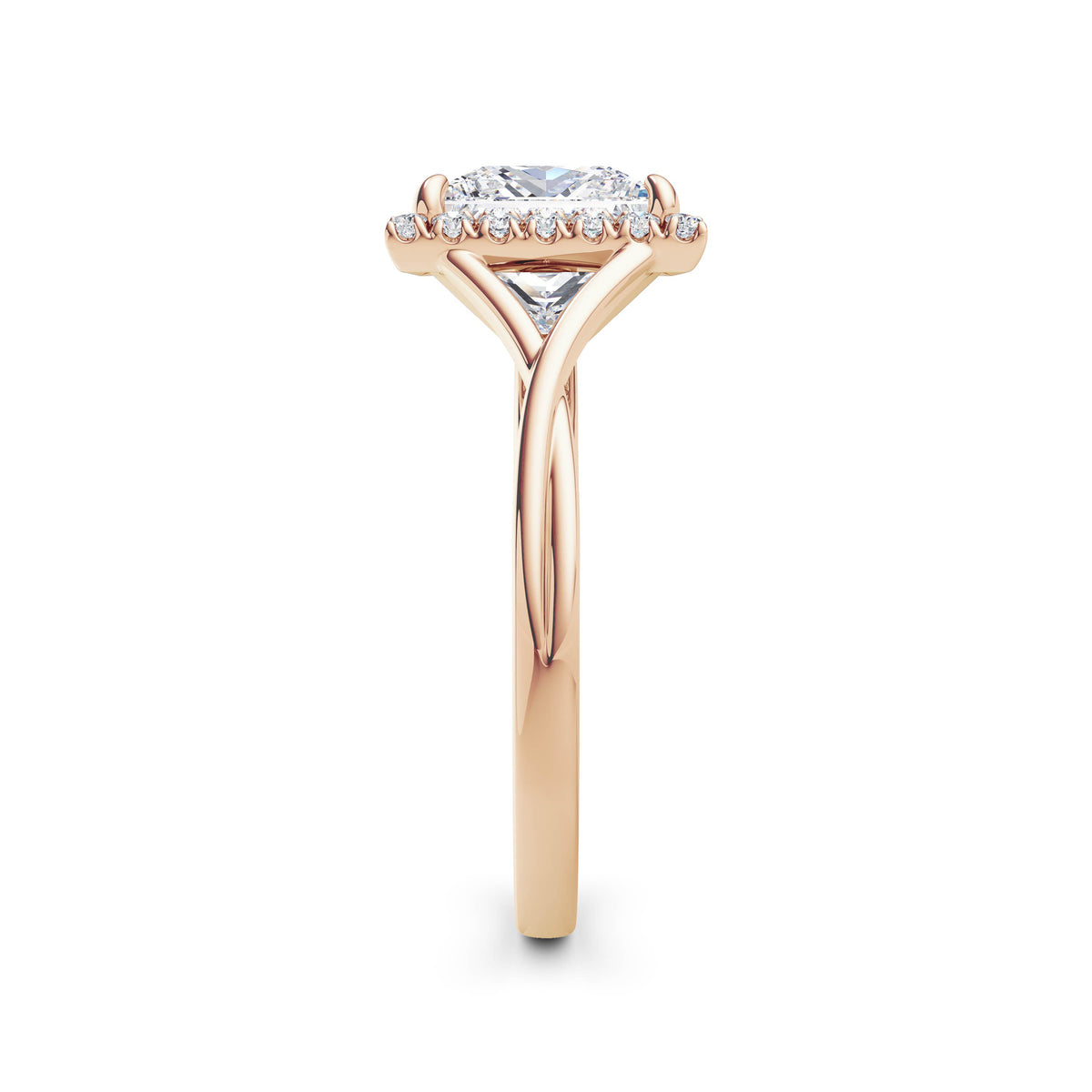 Vicky 18k Rose Gold Princess Halo