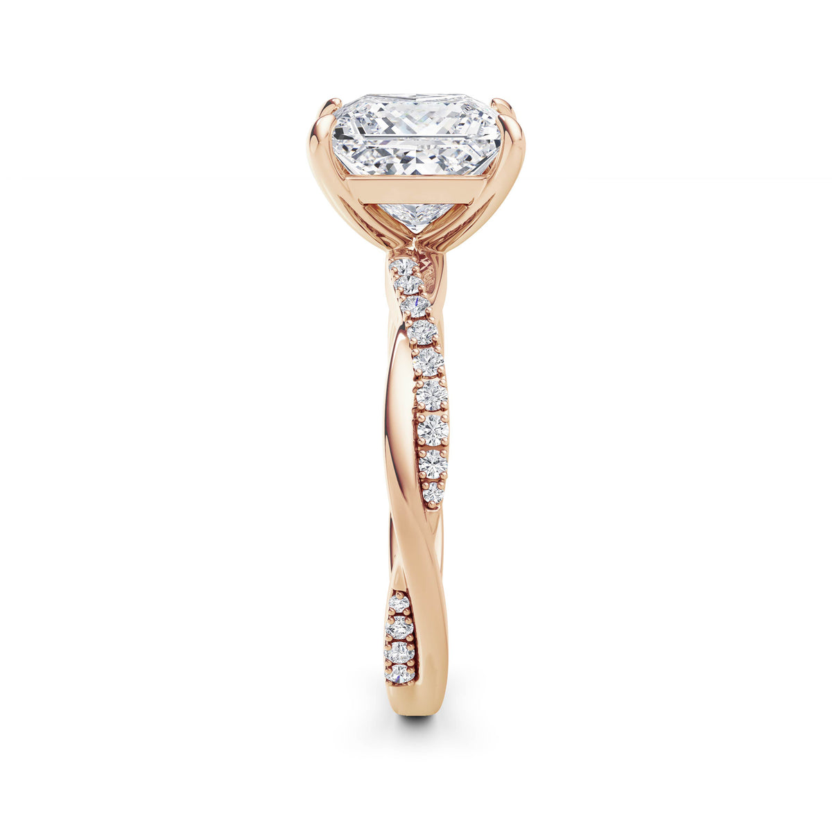 Vicky 18k Rose Gold Princess Diamond Band
