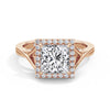 Vicky 18k Rose Gold Princess Halo