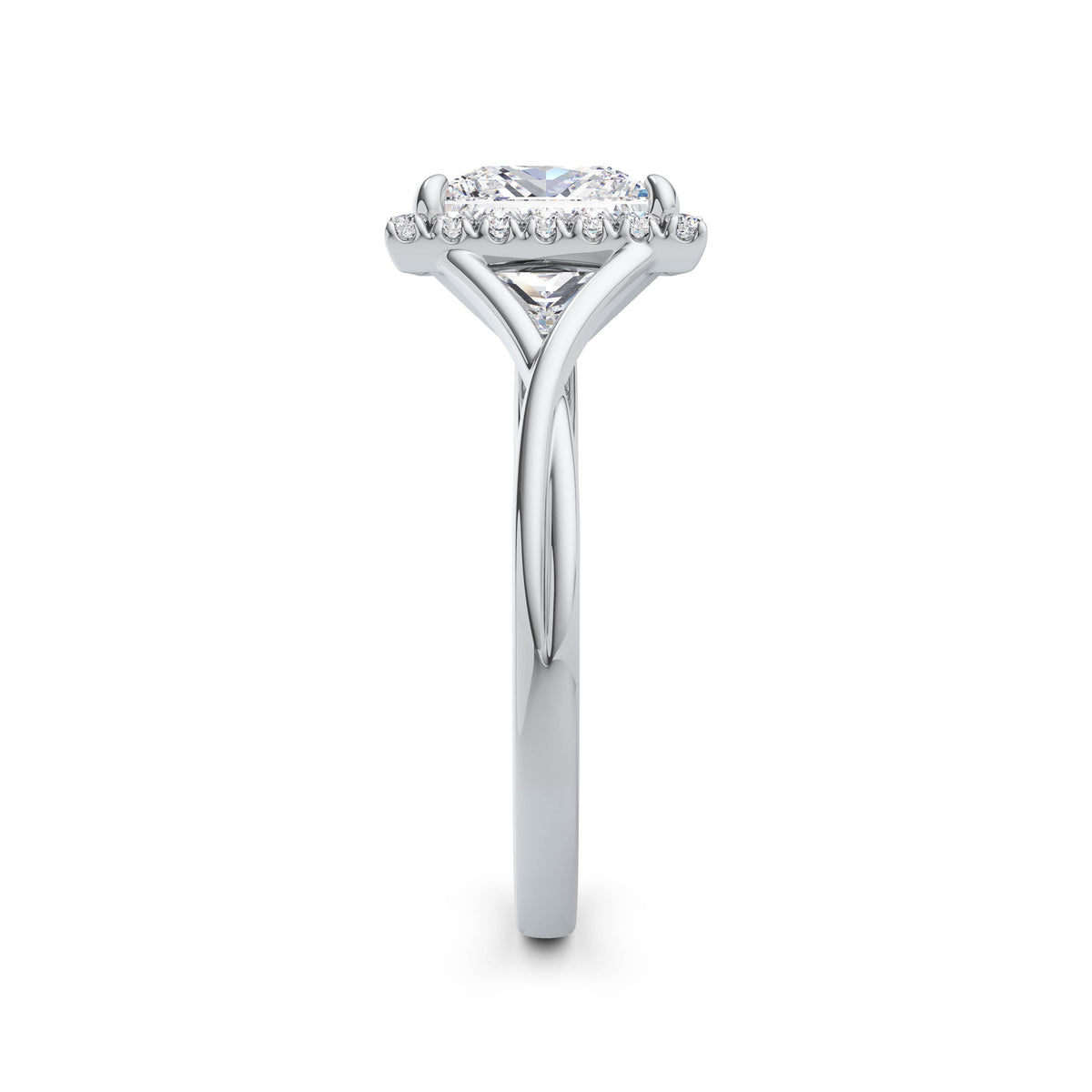 Vicky 18k White Gold Princess Halo