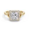 Vicky 18k Yellow Gold Princess Halo