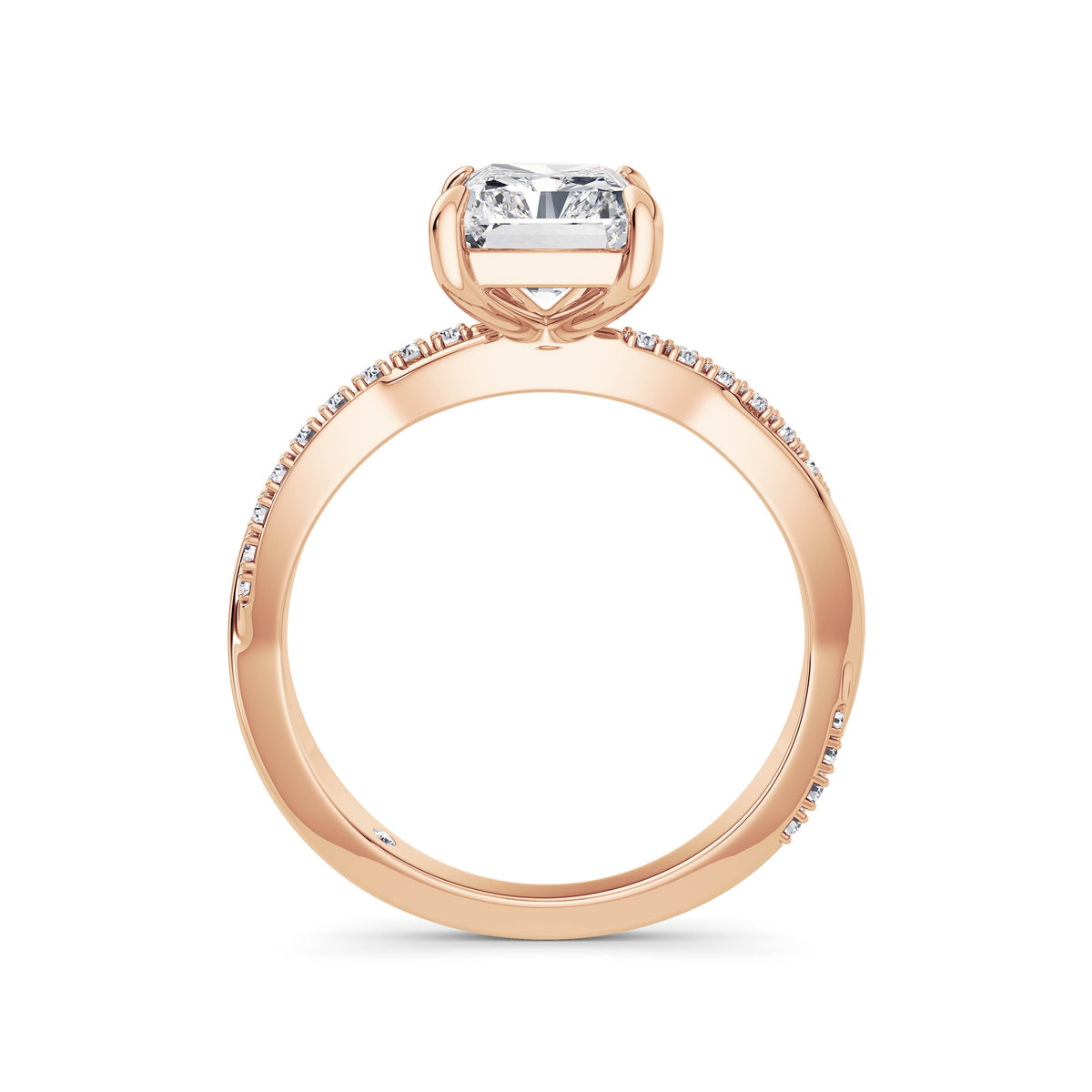 Vicky 18k Rose Gold Radiant Diamond Band
