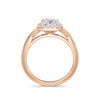 Vicky 18k Rose Gold Radiant Halo
