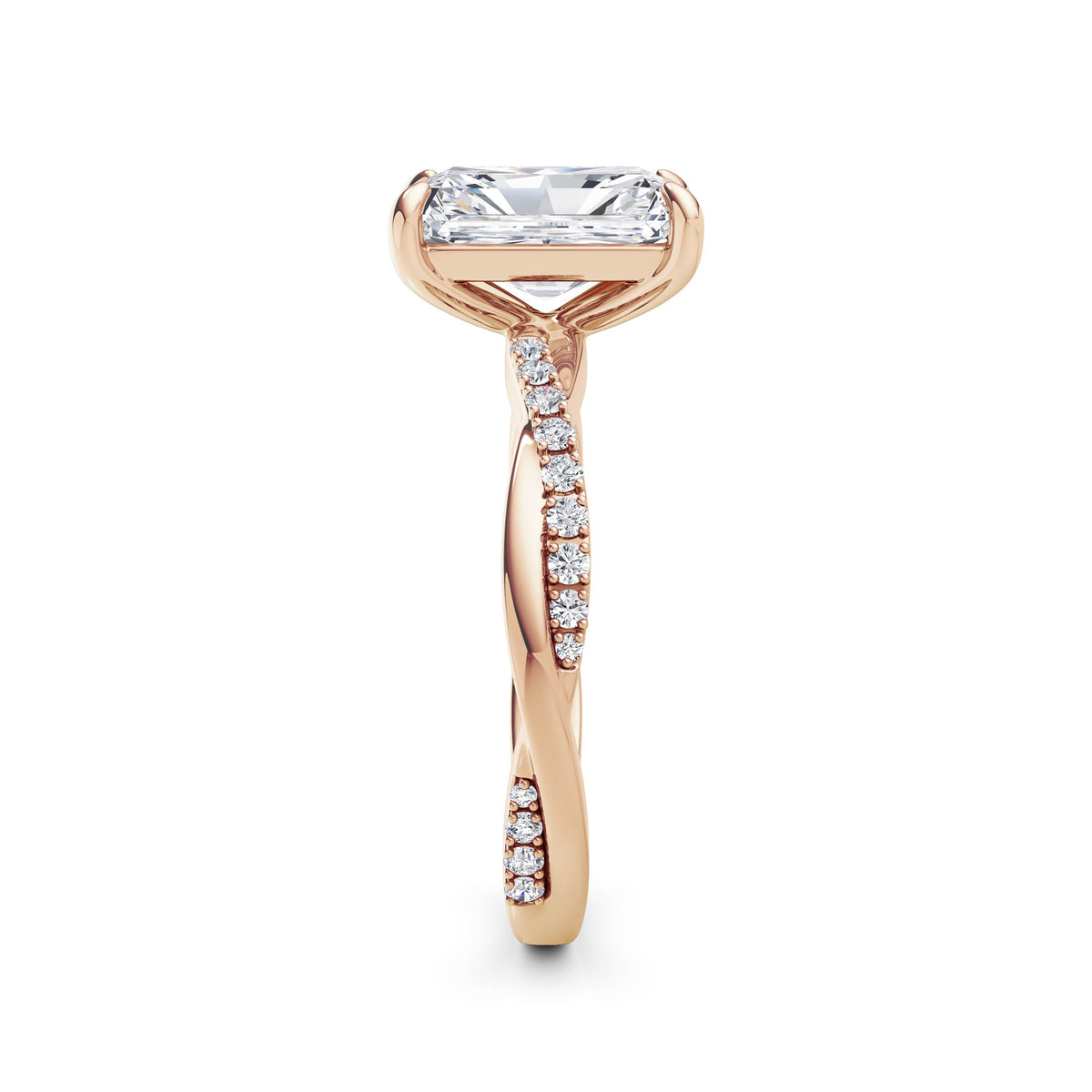 Vicky 18k Rose Gold Radiant Diamond Band