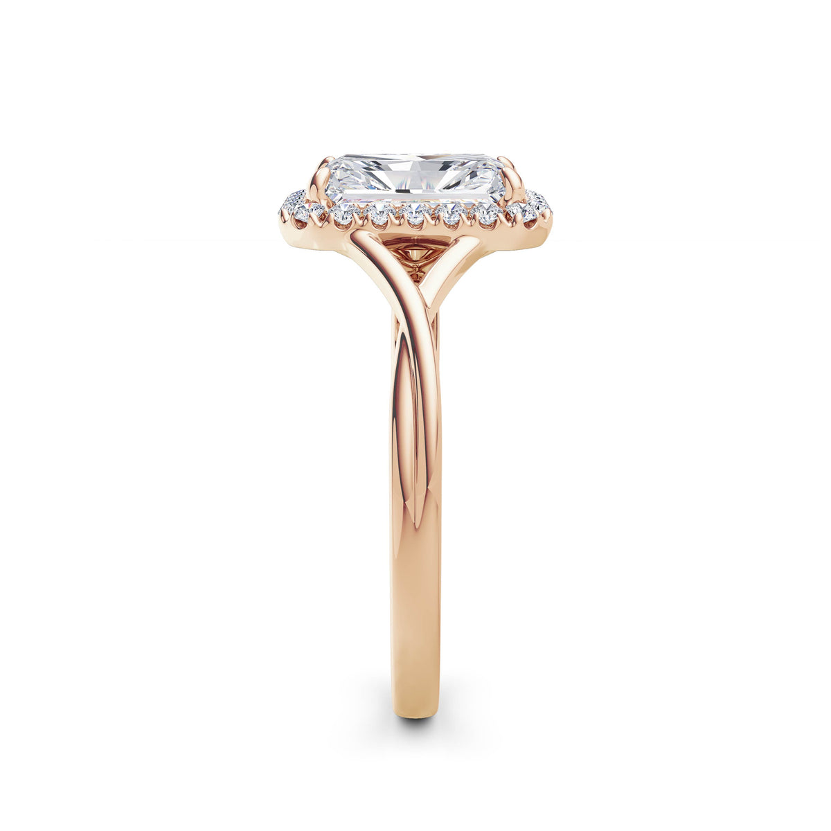 Vicky 18k Rose Gold Radiant Halo