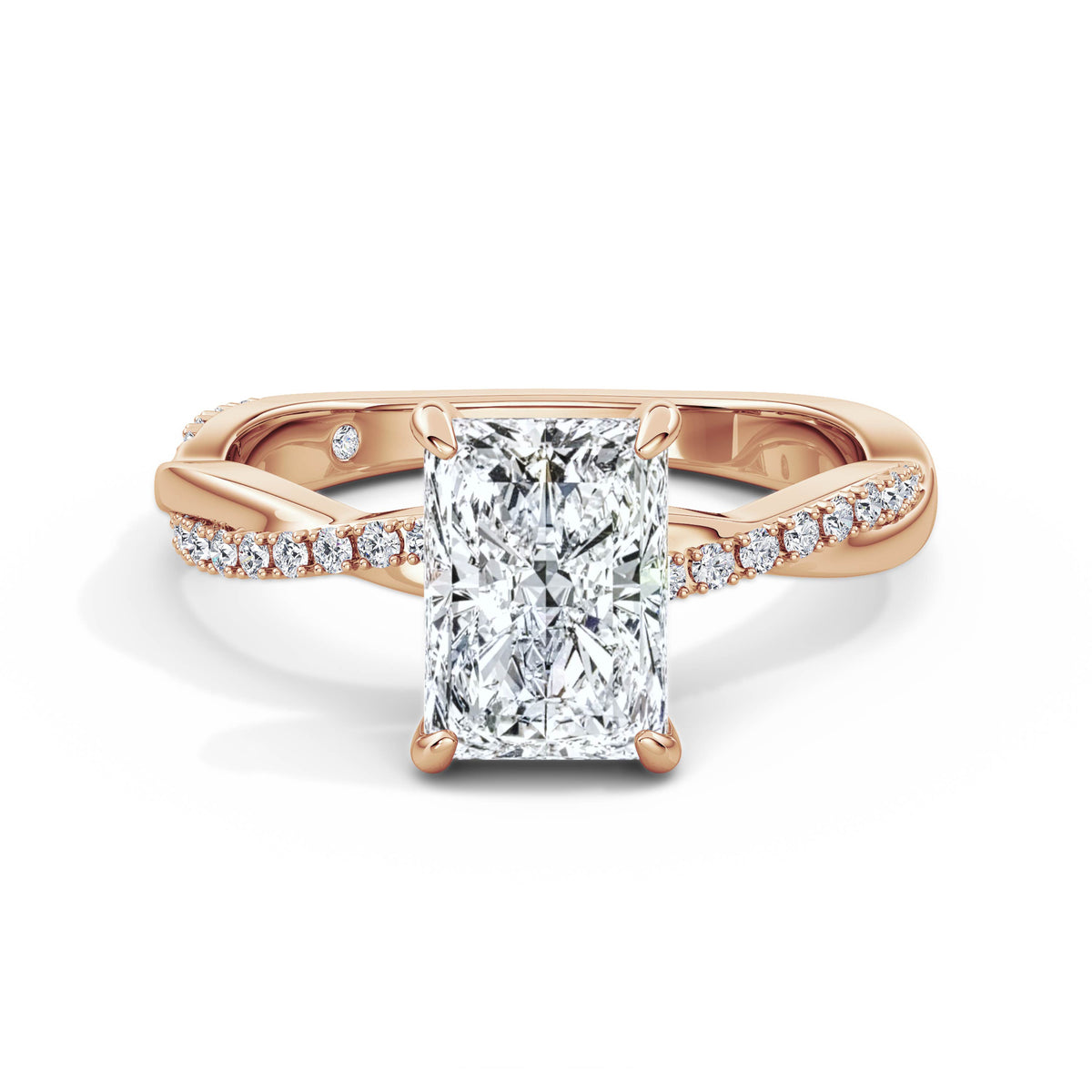 Vicky 18k Rose Gold Radiant Diamond Band