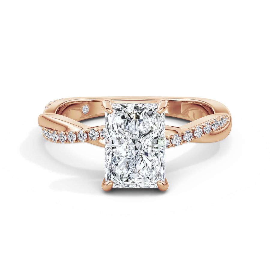 Vicky 18k Rose Gold Radiant Diamond Band
