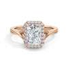 Vicky 18k Rose Gold Radiant Halo