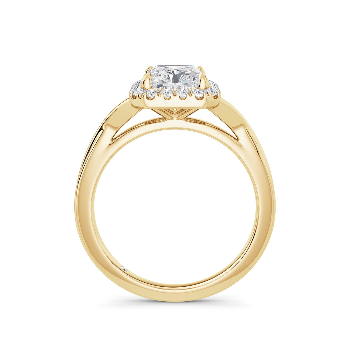 Vicky 18k Yellow Gold Radiant Halo