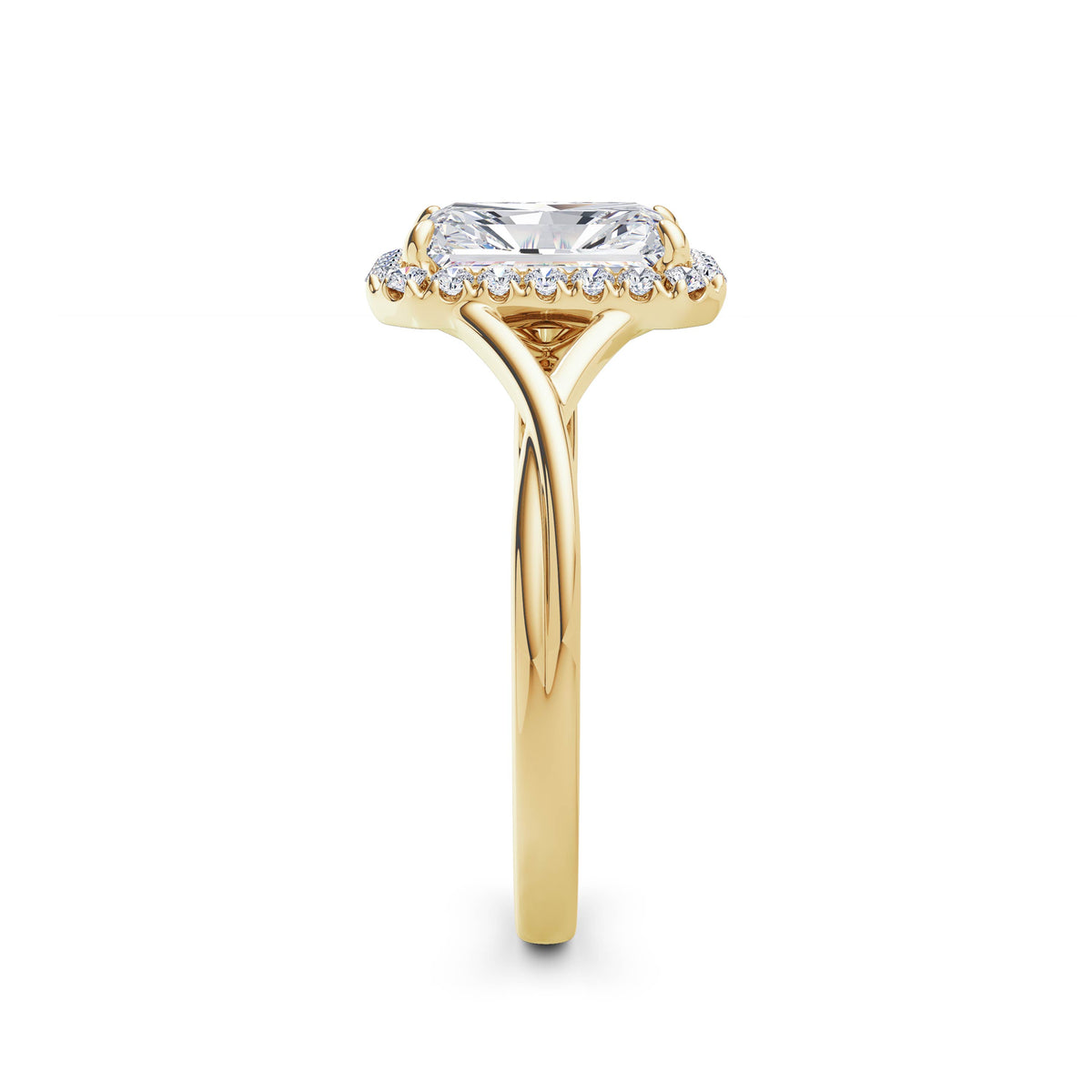 Vicky 18k Yellow Gold Radiant Halo