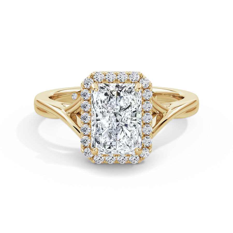 Vicky 18k Yellow Gold Radiant Halo