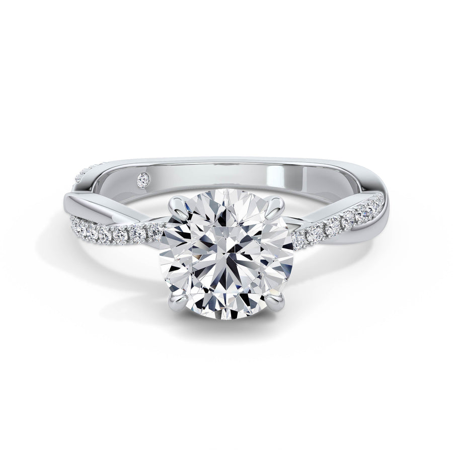 Vicky Platinum Round Diamond Band