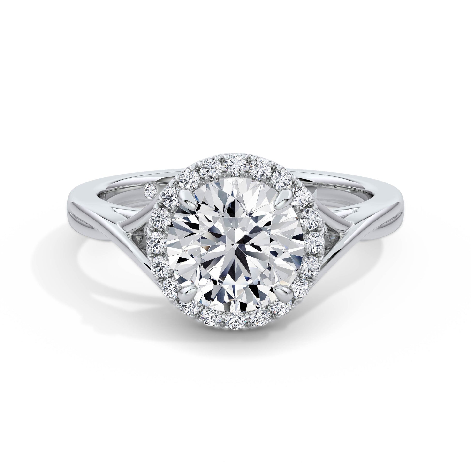 Vicky Platinum Round Halo