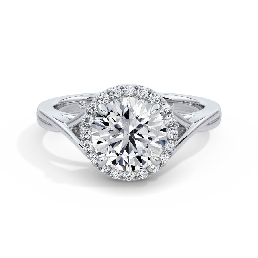 Vicky Platinum Round Halo