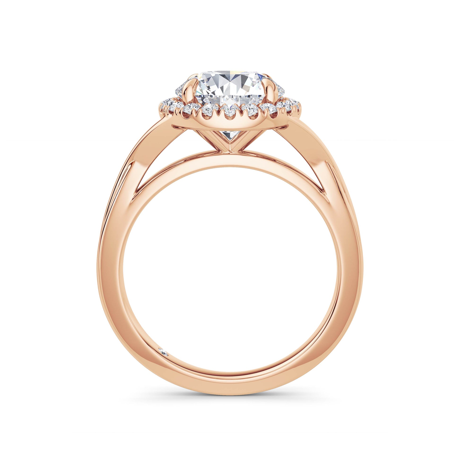 Vicky 18k Rose Gold Round Halo