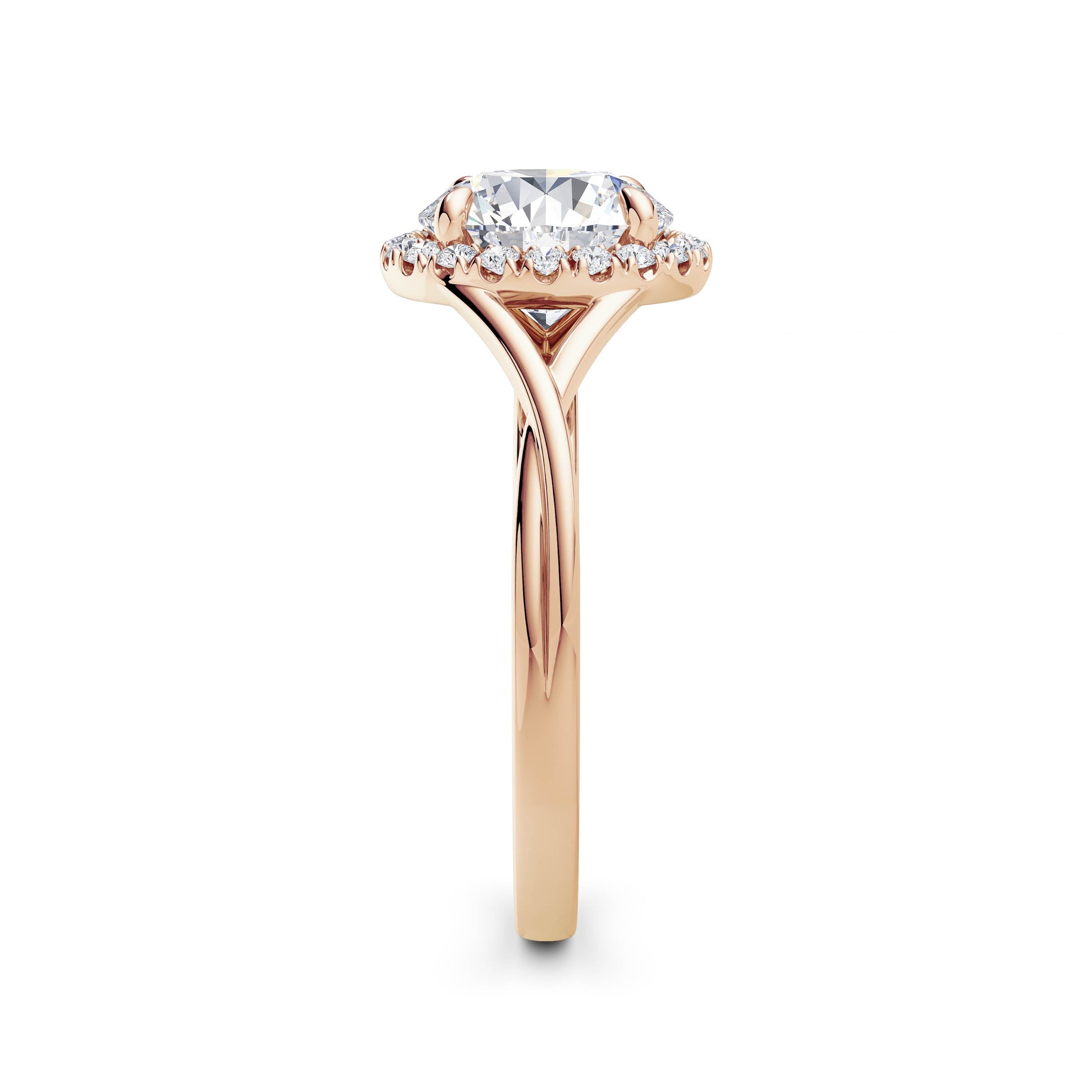 Vicky 18k Rose Gold Round Halo