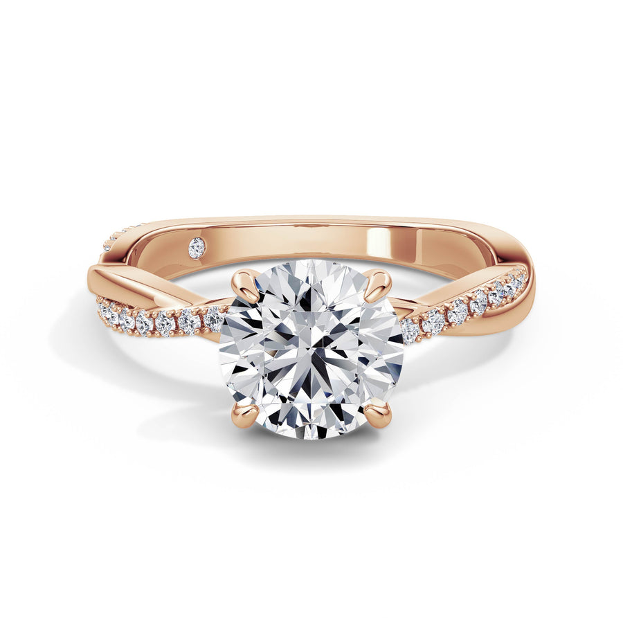 Vicky 18k Rose Gold Round Diamond Band