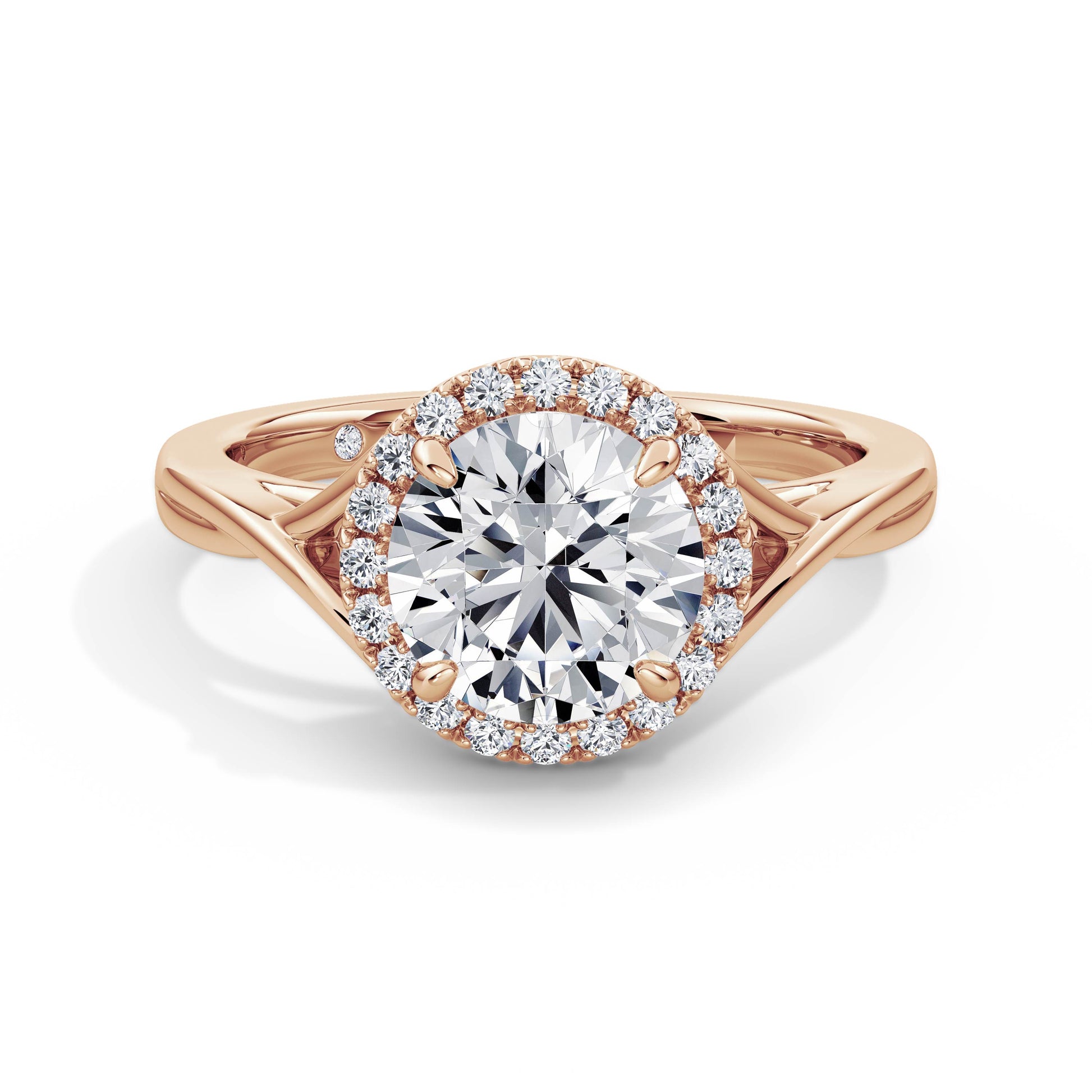 Vicky 18k Rose Gold Round Halo