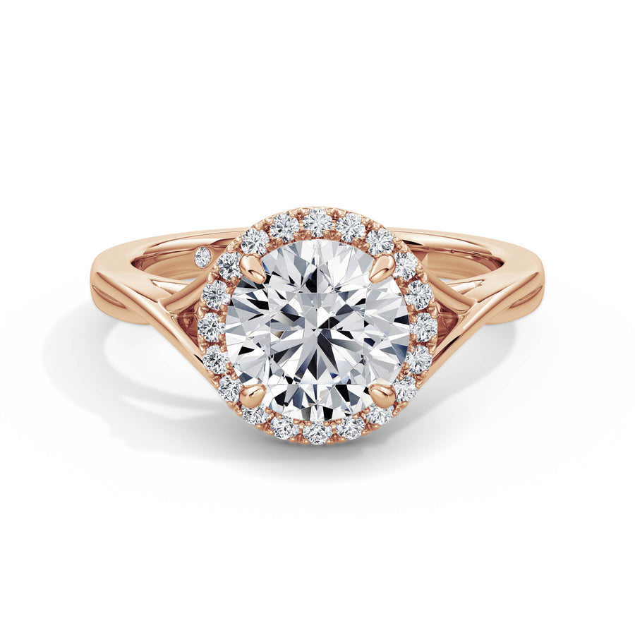 Vicky 18k Rose Gold Round Halo