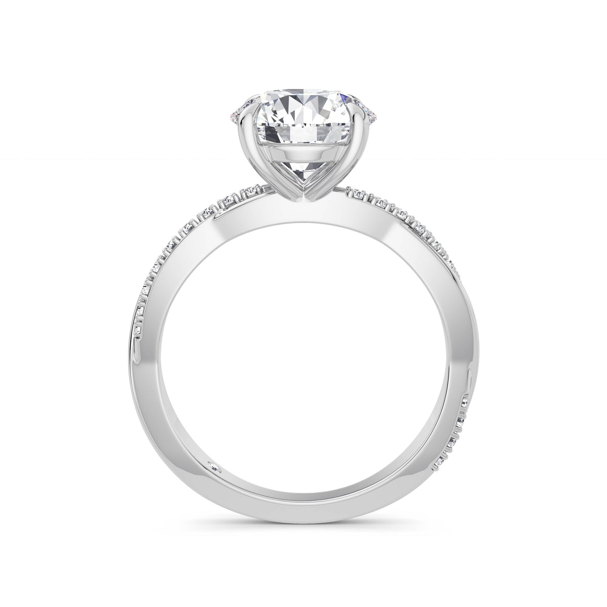 Vicky 18k White Gold Round Diamond Band