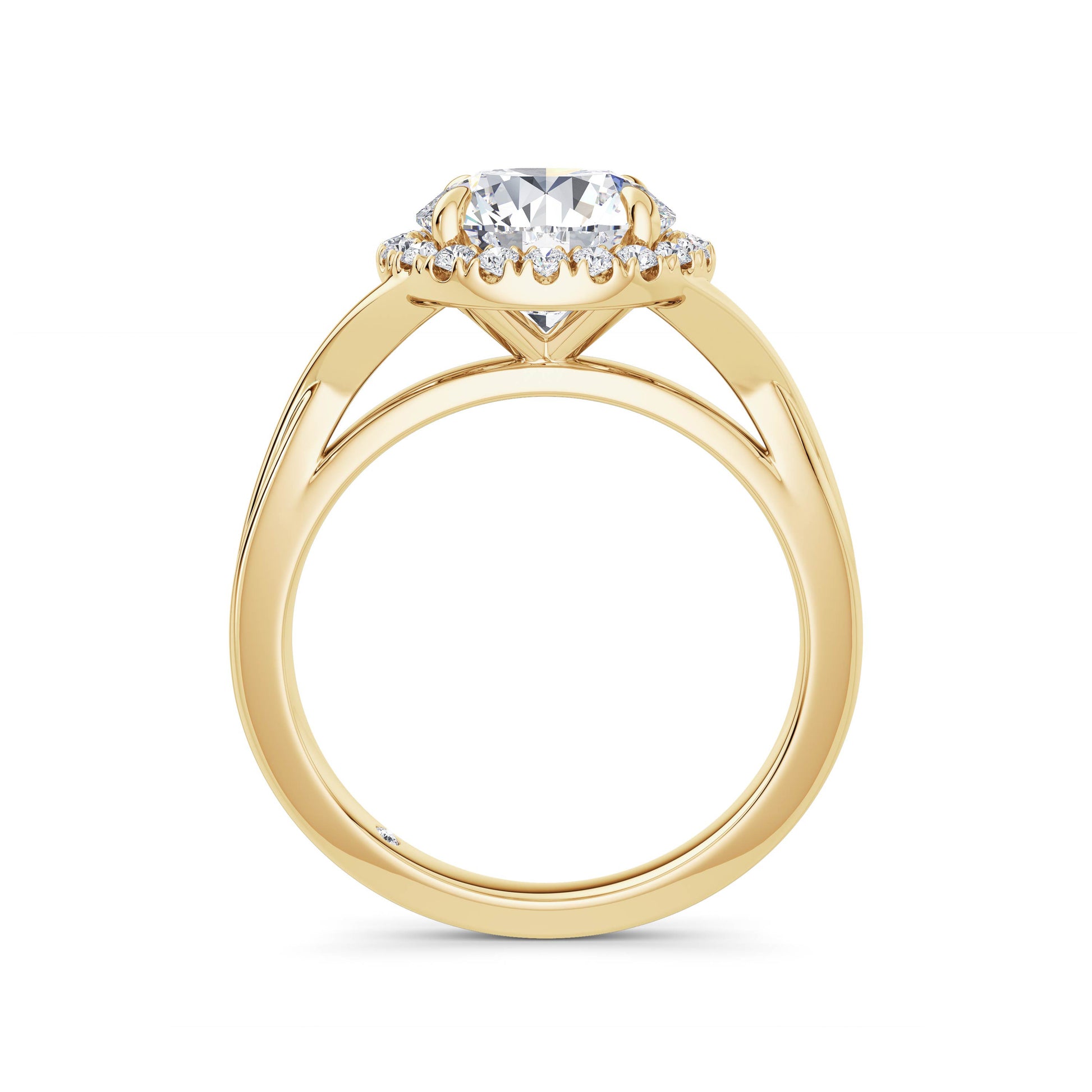 Vicky 18k Yellow Gold Round Halo