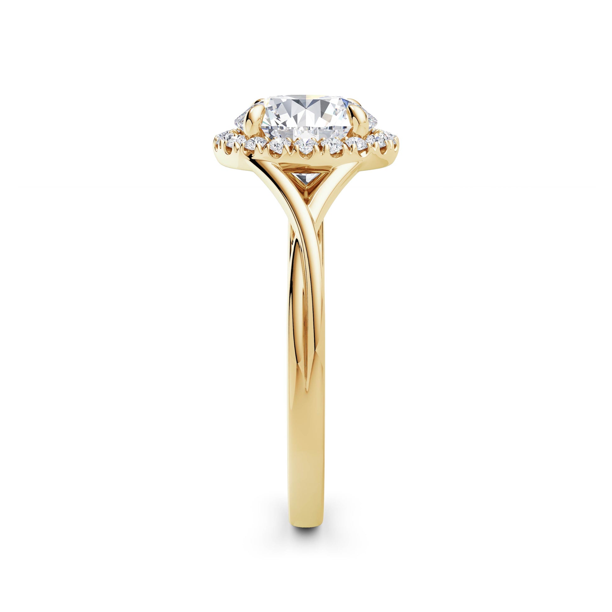 Vicky 18k Yellow Gold Round Halo