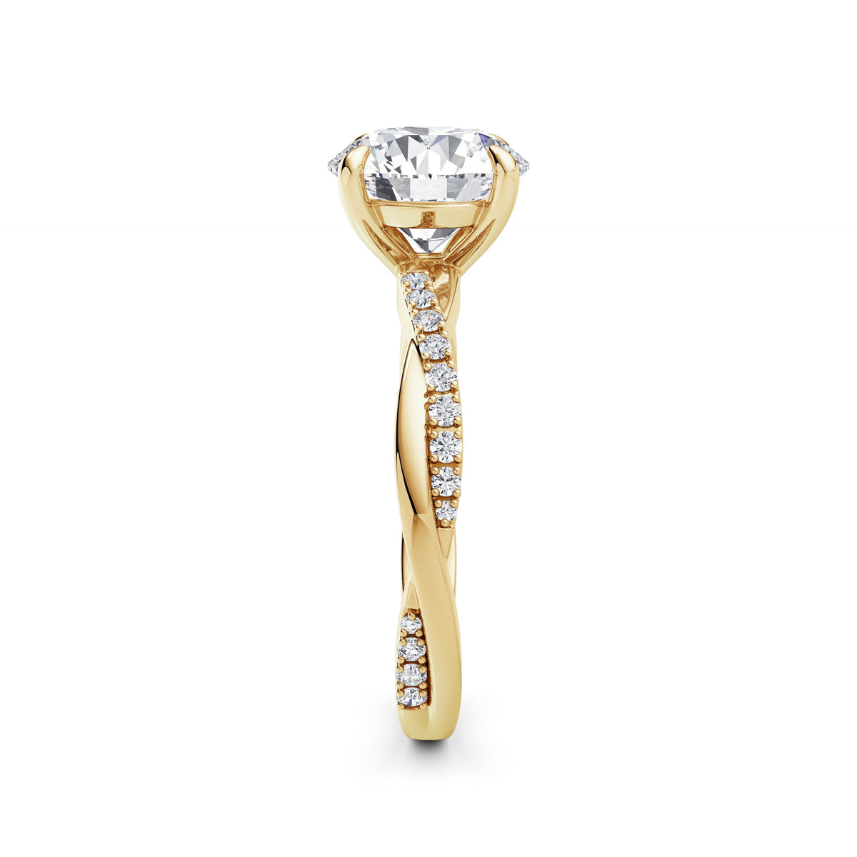 Vicky 18k Yellow Gold Round Diamond Band