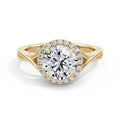 Vicky 18k Yellow Gold Round Halo