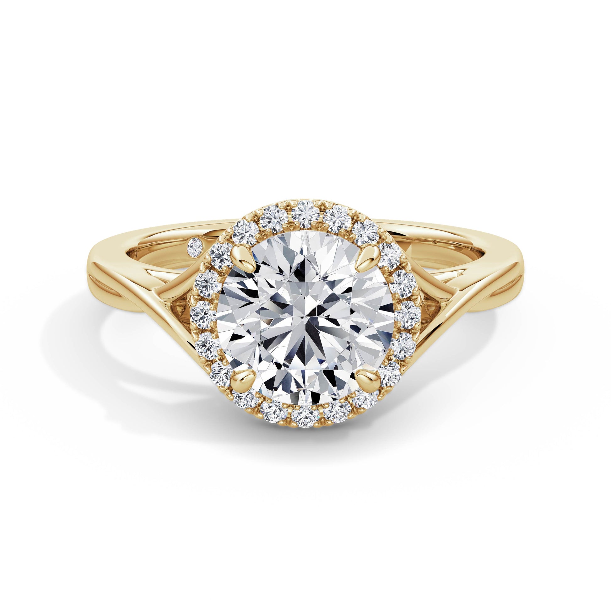 Vicky 18k Yellow Gold Round Halo