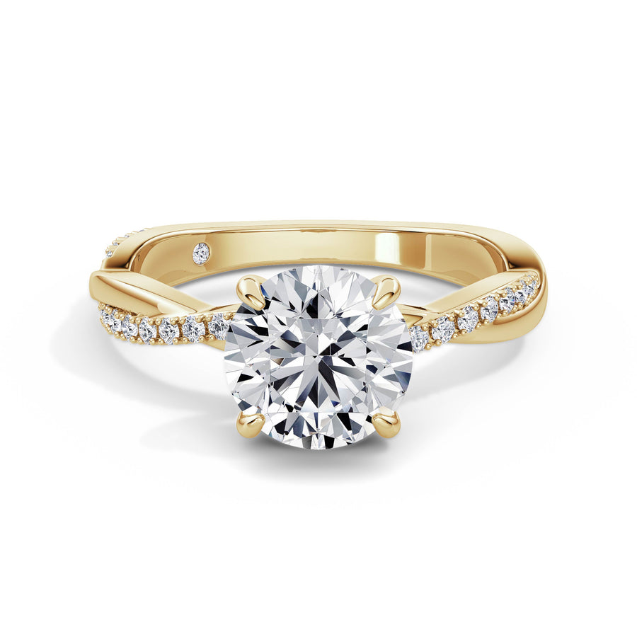 Vicky 18k Yellow Gold Round Diamond Band