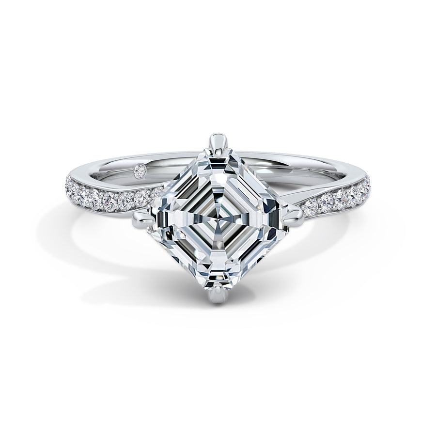 Wendy Platinum Asscher Diamond Band