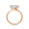 Wendy 18k Rose Gold Asscher Diamond Band