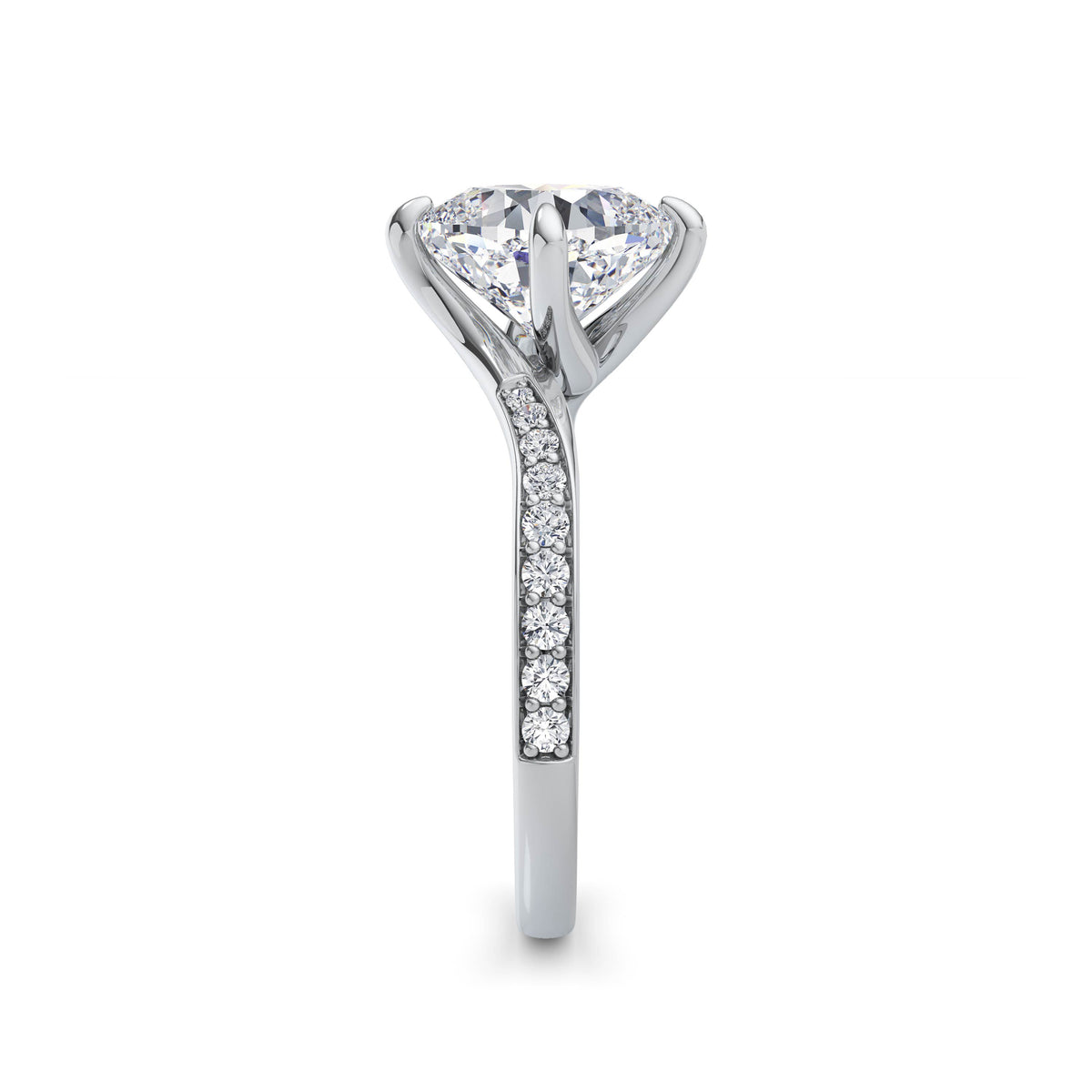 Wendy Platinum Cushion Diamond Band