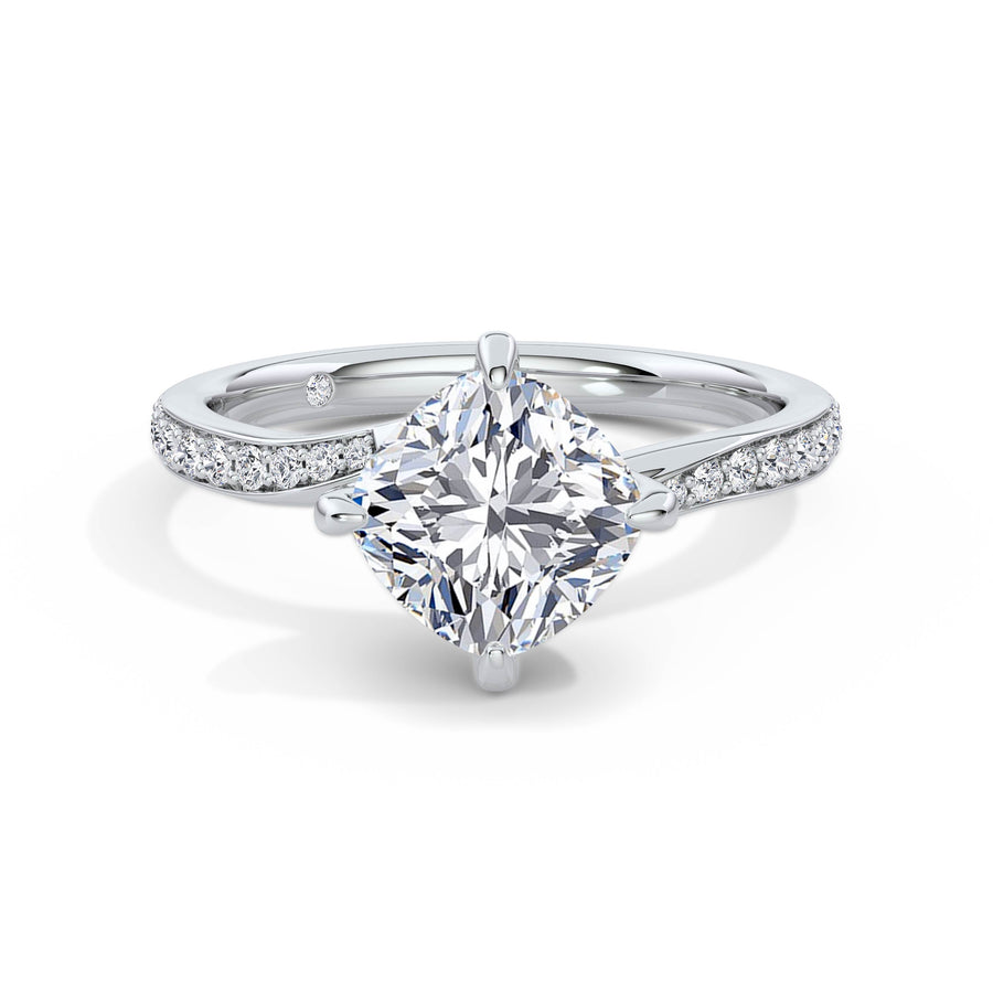 Wendy Platinum Cushion Diamond Band