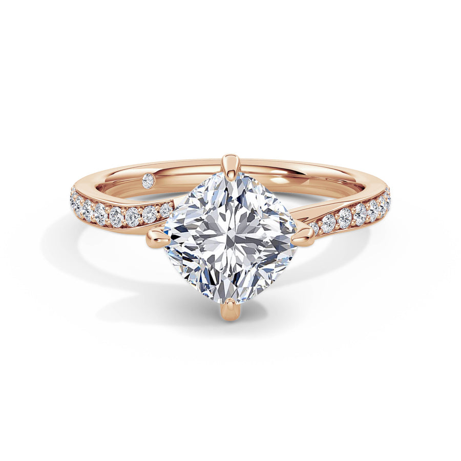Wendy 18k Rose Gold Cushion Diamond Band