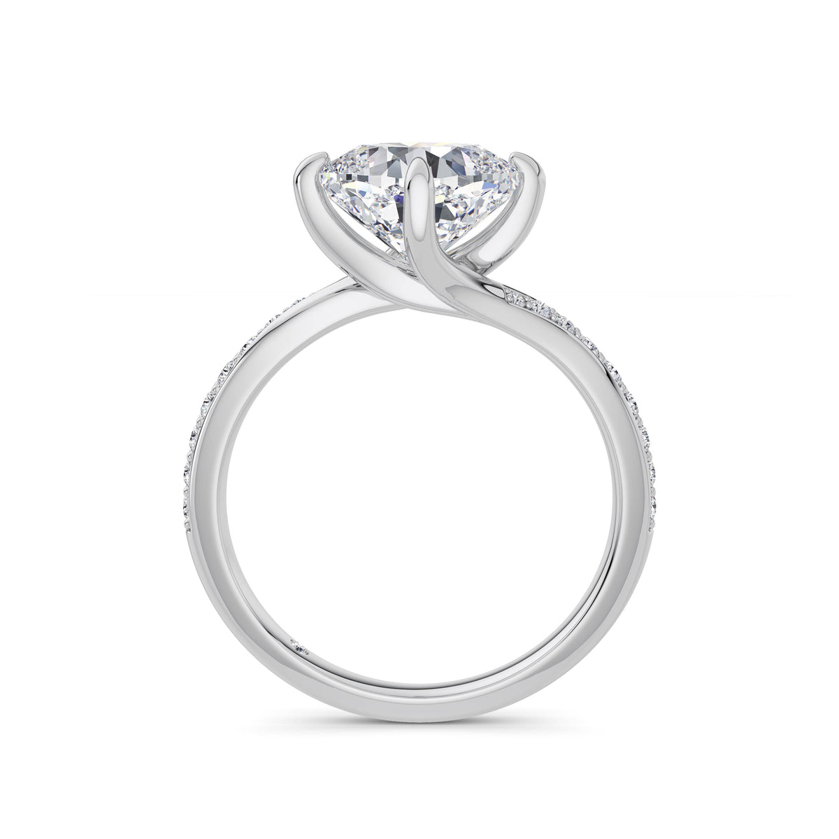Wendy 18k White Gold Cushion Diamond Band
