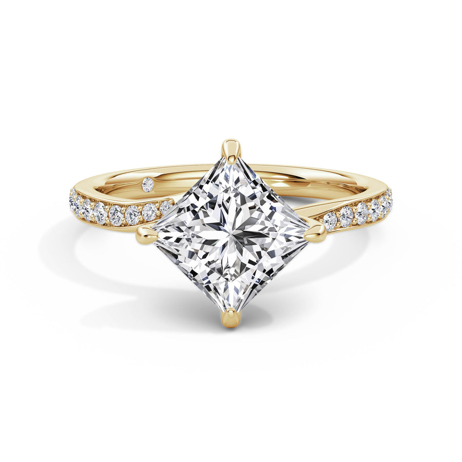 Wendy 18k Yellow Gold Princess Diamond Band