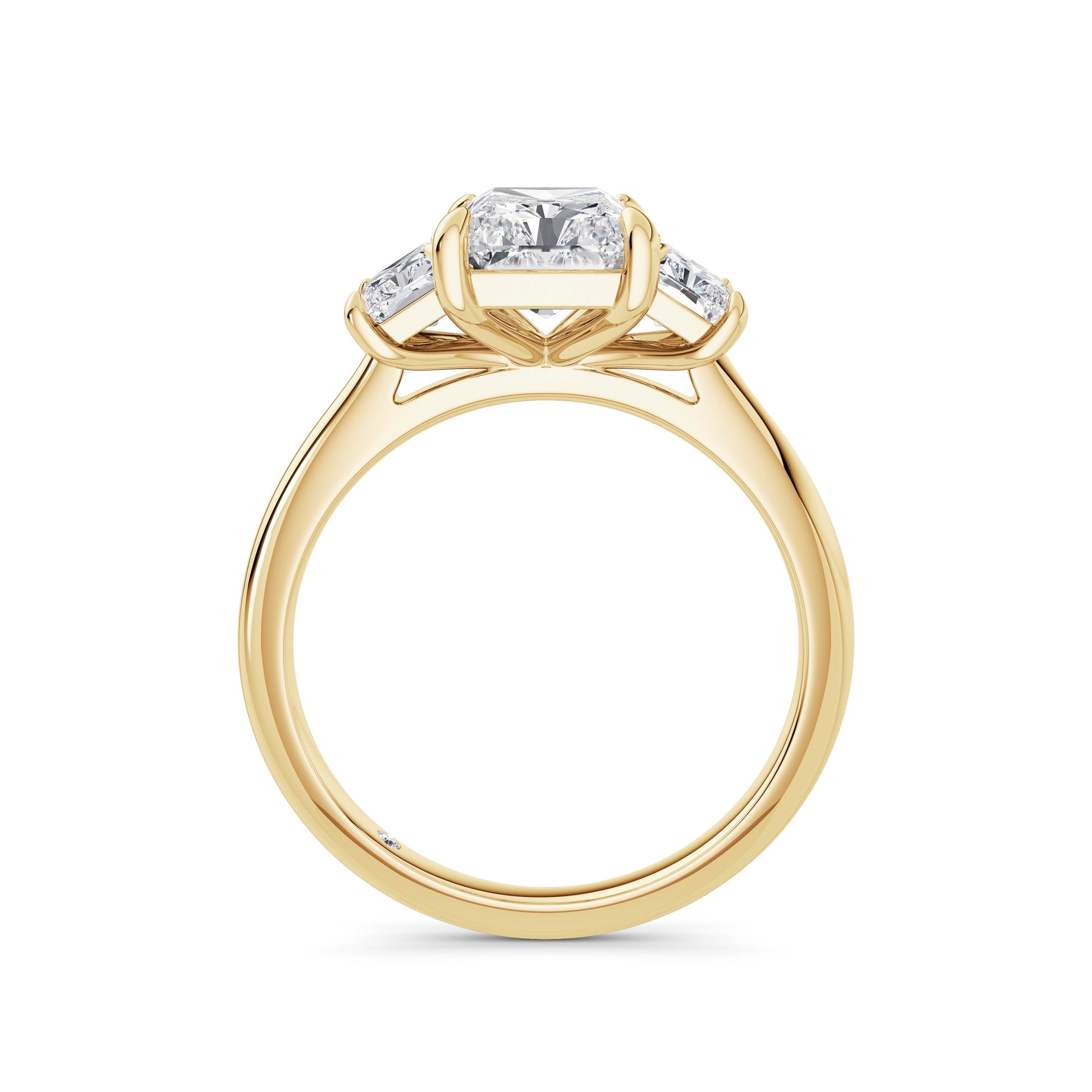 Wendy 18k Yellow Gold Radiant Trilogy