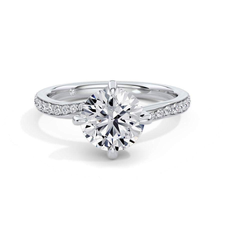 Wendy Platinum Round Diamond Band