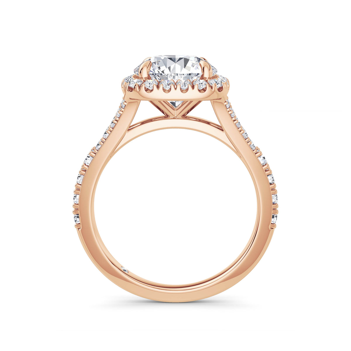 Wendy 18k Rose Gold Round Halo