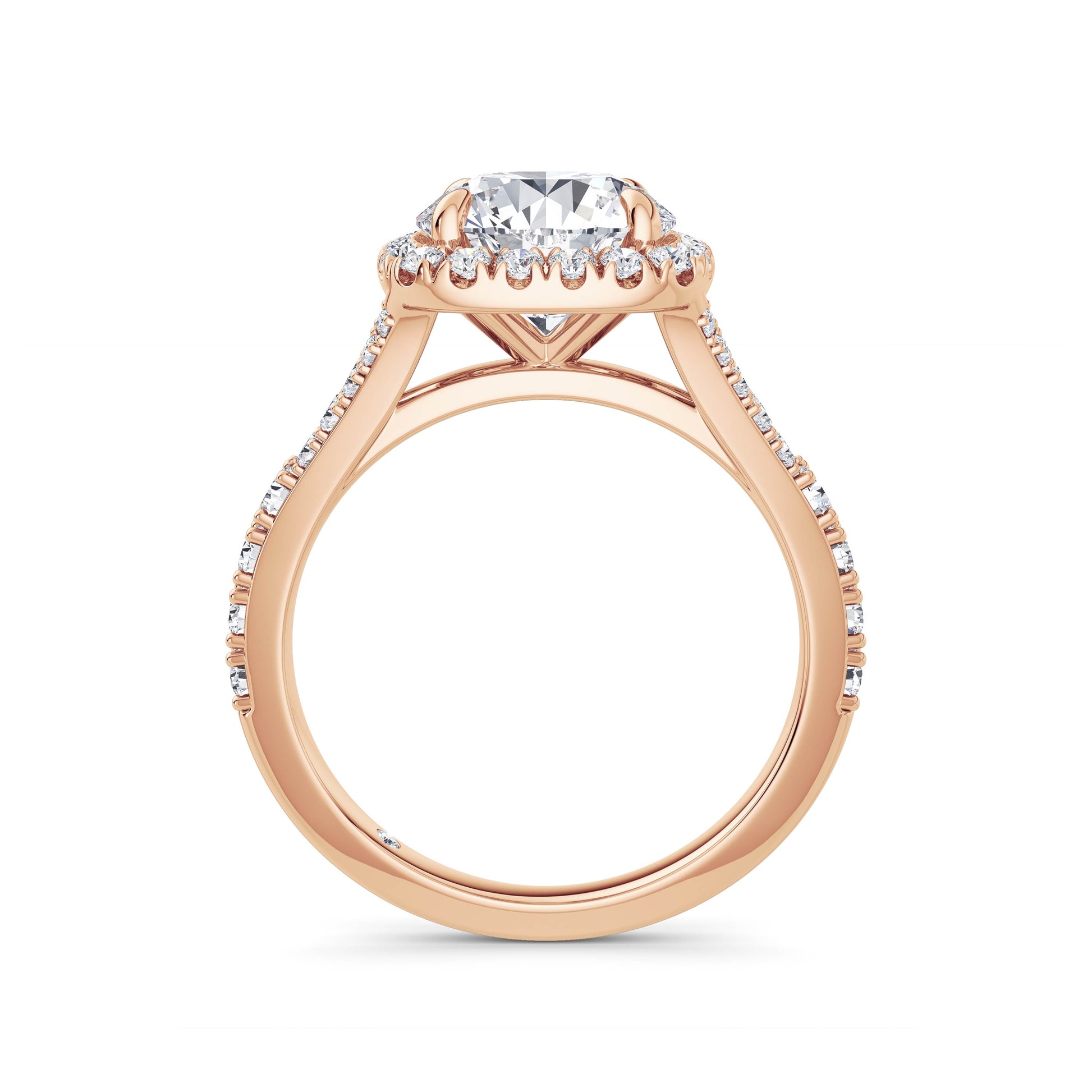 Wendy 18k Rose Gold Round Halo