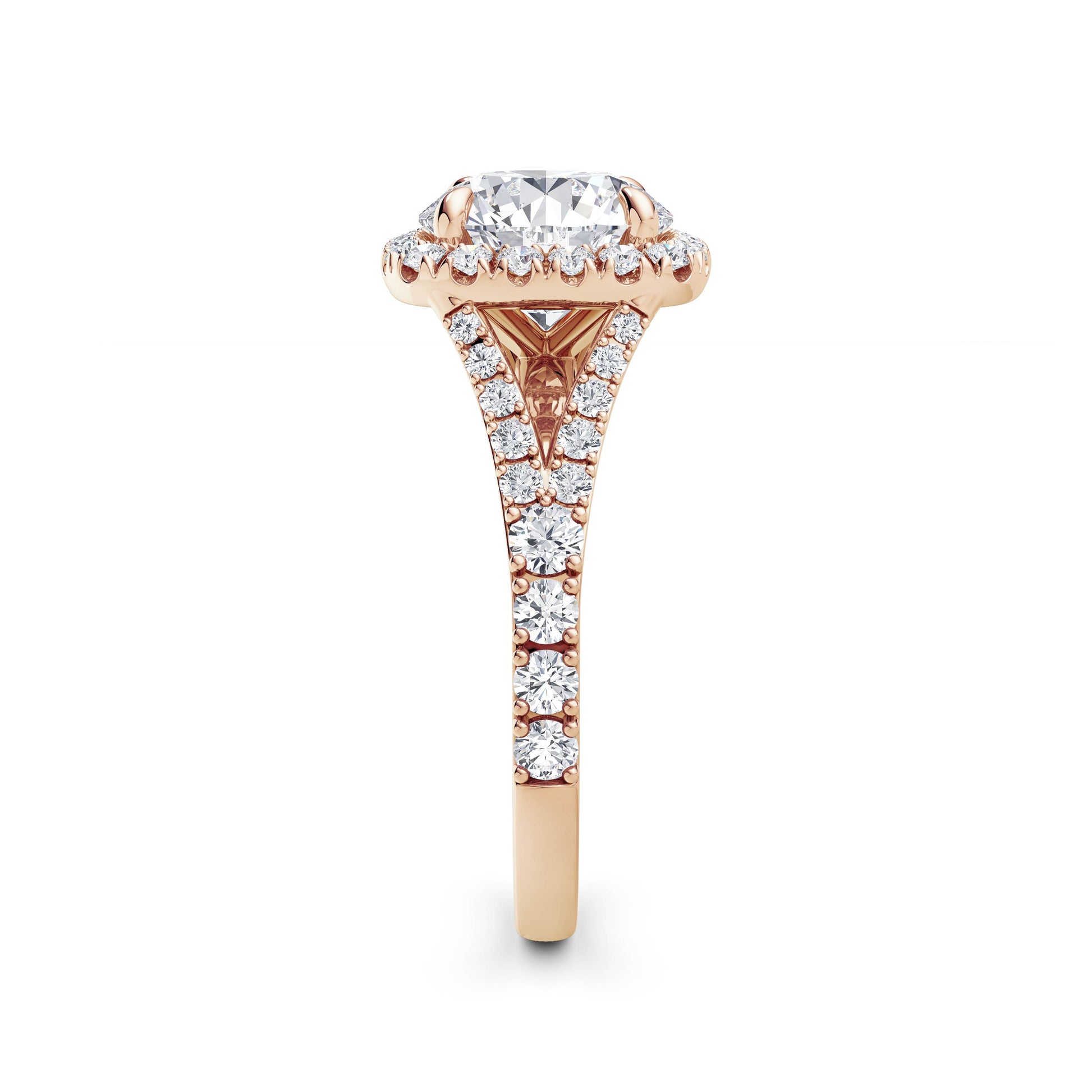 Wendy 18k Rose Gold Round Halo