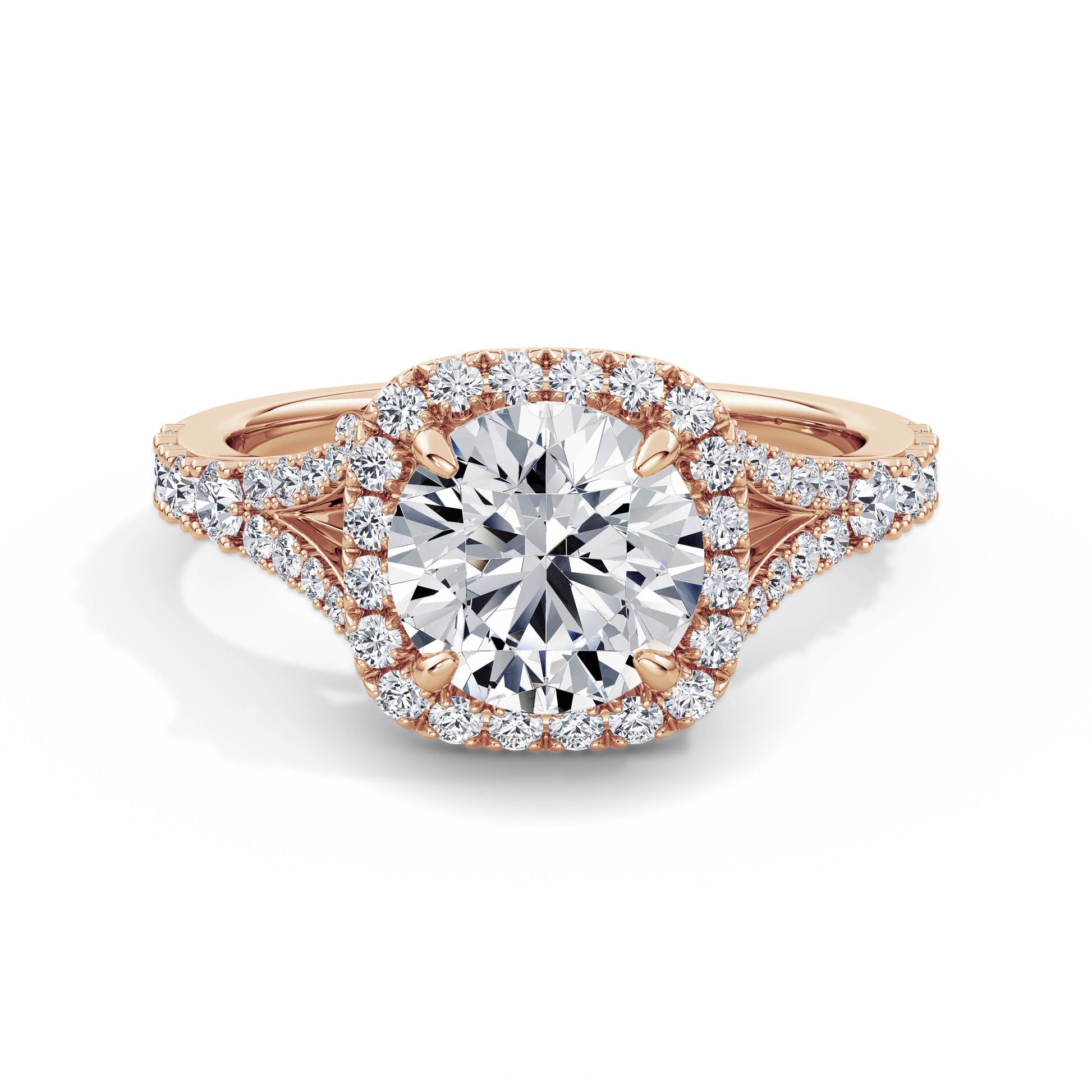 Wendy 18k Rose Gold Round Halo