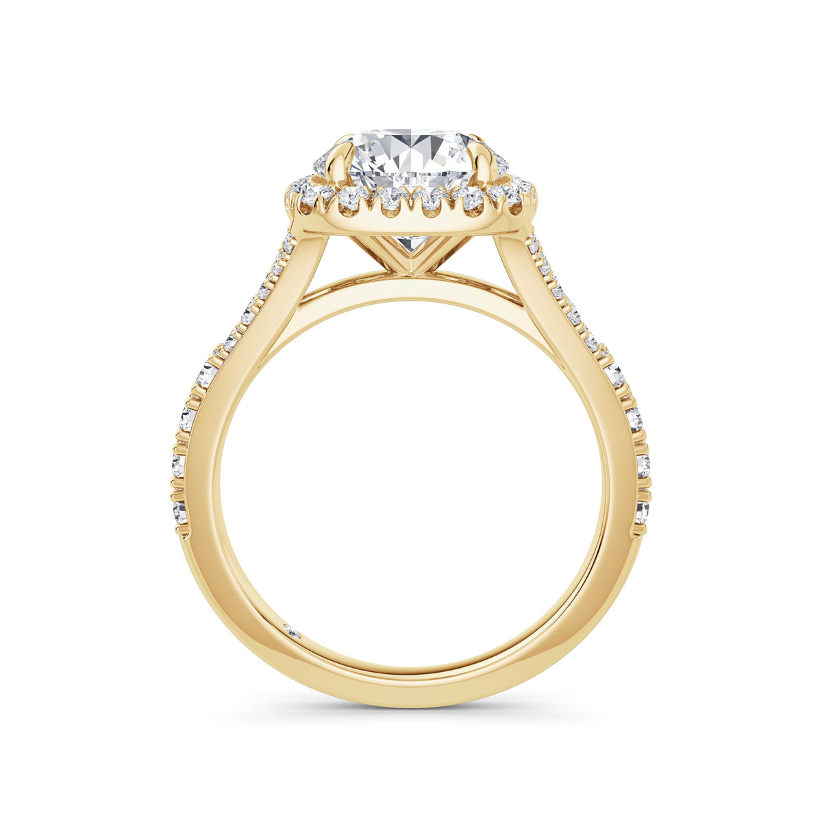 Wendy 18k Yellow Gold Round Halo
